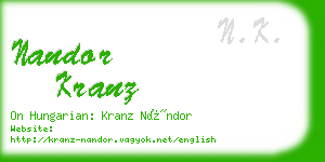 nandor kranz business card